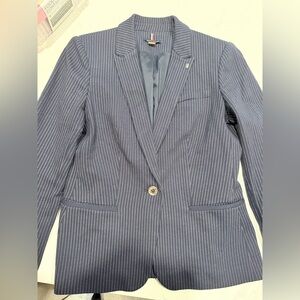 Vintage Tommy Hilfiger navy and White Striped Blazer